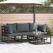 Set de canapele pentru grădină 4 pcs Negru 70 x 70 x 32 cm - WALTI WALTI