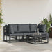 Set de canapele pentru grădină 4 pcs Negru 70 x 70 x 32 cm - WALTI WALTI