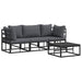 Set de canapele pentru grădină 4 pcs Negru 70 x 70 x 32 cm - WALTI WALTI