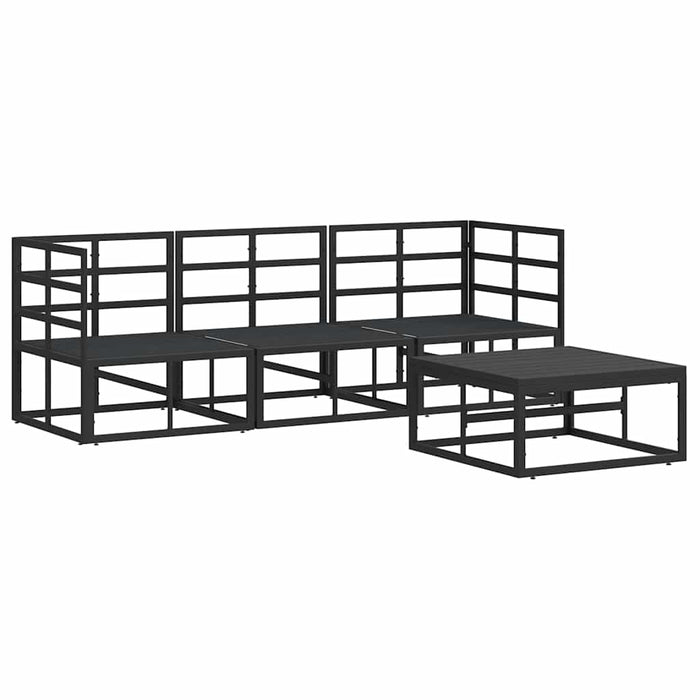 Set de canapele pentru grădină 4 pcs Negru 70 x 70 x 32 cm - WALTI WALTI