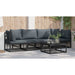 Set de canapele pentru grădină 4 pcs Negru 283 x 71.5 x 71 cm - WALTI WALTI