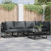 Set de canapele pentru grădină 4 pcs Negru 283 x 71.5 x 71 cm - WALTI WALTI