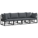 Set de canapele pentru grădină 4 pcs Negru 283 x 71.5 x 71 cm - WALTI WALTI