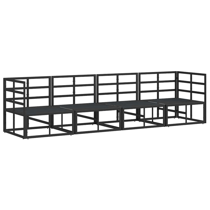 Set de canapele pentru grădină 4 pcs Negru 283 x 71.5 x 71 cm - WALTI WALTI