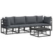 Set de canapele pentru grădină 5 pcs Negru 70 x 70 x 32 cm - WALTI WALTI