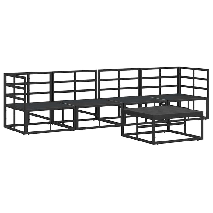 Set de canapele pentru grădină 5 pcs Negru 70 x 70 x 32 cm - WALTI WALTI