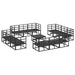Set de canapele pentru grădină 13 pcs Negru 70 x 70 x 32 cm - WALTI WALTI