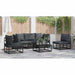 Set de canapele pentru grădină 5 pcs Negru 213 x 71.5 x 71 cm - WALTI WALTI