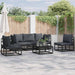Set de canapele pentru grădină 5 pcs Negru 213 x 71.5 x 71 cm - WALTI WALTI