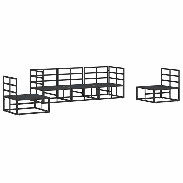 Set de canapele pentru grădină 5 pcs Negru 213 x 71.5 x 71 cm - WALTI WALTI