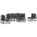 Set de canapele pentru grădină 6 pcs Negru 70 x 70 x 32 cm - WALTI WALTI