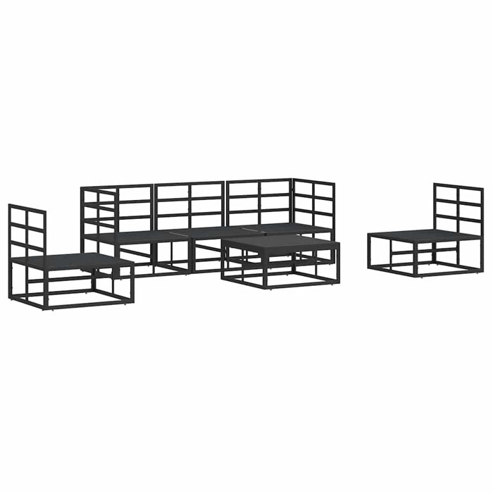Set de canapele pentru grădină 6 pcs Negru 70 x 70 x 32 cm - WALTI WALTI