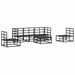 Set de canapele pentru grădină 6 pcs Negru 70 x 70 x 32 cm - WALTI WALTI