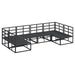Set de canapele pentru grădină 6 pcs Negru 283 x 141.5 x 71 cm - WALTI WALTI