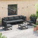 Set de canapele pentru grădină 7 pcs Negru 70 x 70 x 32 cm - WALTI WALTI