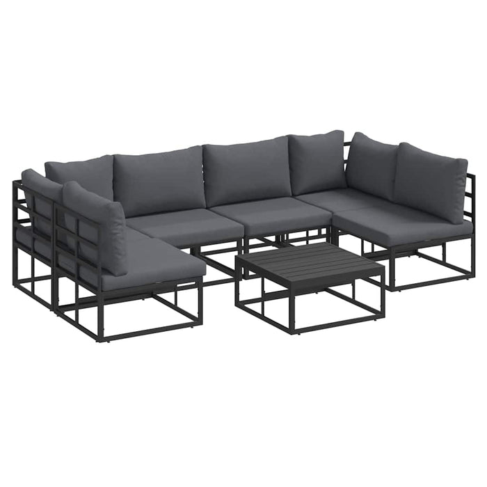 Set de canapele pentru grădină 7 pcs Negru 70 x 70 x 32 cm - WALTI WALTI