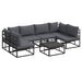 Set de canapele pentru grădină 7 pcs Negru 70 x 70 x 32 cm - WALTI WALTI
