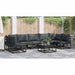 Set de canapele pentru grădină 7 pcs Negru 353 x 141.5 x 71 cm - WALTI WALTI