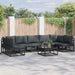 Set de canapele pentru grădină 7 pcs Negru 353 x 141.5 x 71 cm - WALTI WALTI