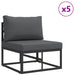 Set de canapele pentru grădină 7 pcs Negru 353 x 141.5 x 71 cm - WALTI WALTI