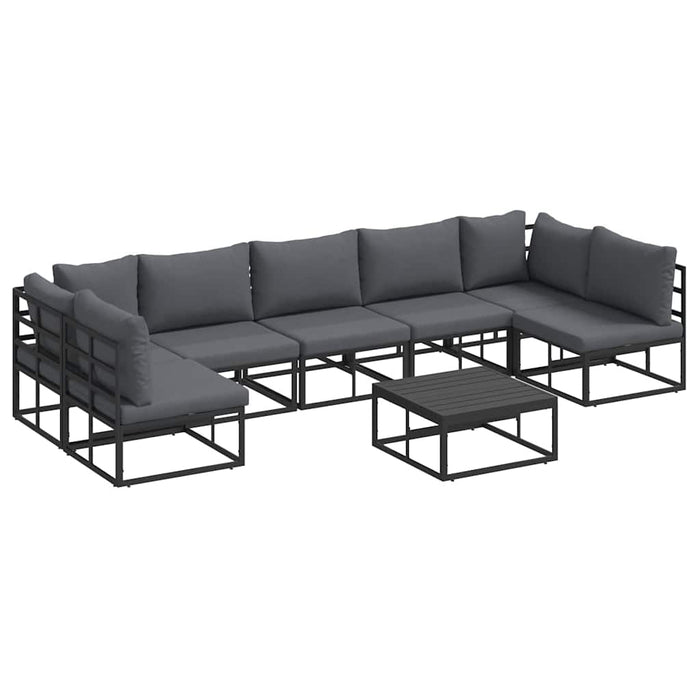 Set de canapele pentru grădină 8 pcs Negru 70 x 70 x 32 cm - WALTI WALTI