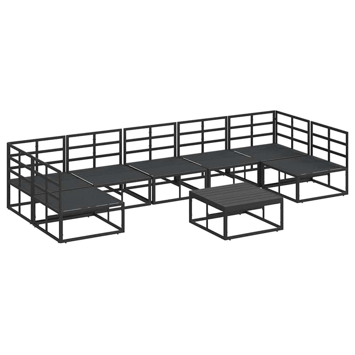 Set de canapele pentru grădină 8 pcs Negru 70 x 70 x 32 cm - WALTI WALTI