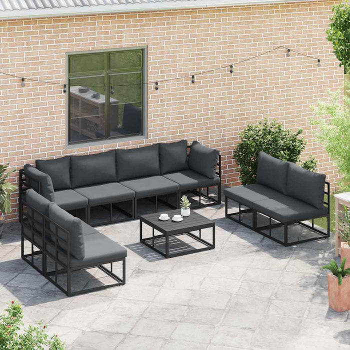 Set de canapele pentru grădină 8 pcs Negru 283 x 71.5 x 71 cm - WALTI WALTI