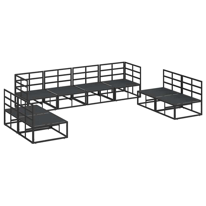 Set de canapele pentru grădină 8 pcs Negru 283 x 71.5 x 71 cm - WALTI WALTI