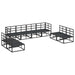 Set de canapele pentru grădină 8 pcs Negru 283 x 71.5 x 71 cm - WALTI WALTI