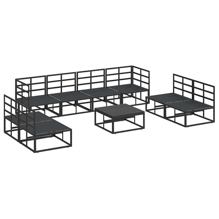 Set de canapele pentru grădină 9 pcs Negru 70 x 70 x 32 cm - WALTI WALTI