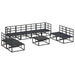 Set de canapele pentru grădină 9 pcs Negru 70 x 70 x 32 cm - WALTI WALTI