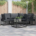 Set de canapele pentru grădină 4 pcs Negru 213 x 143 x 71 cm - WALTI WALTI