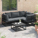Set de canapele pentru grădină 4 pcs Negru 213 x 143 x 71 cm - WALTI WALTI