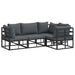 Set de canapele pentru grădină 4 pcs Negru 213 x 143 x 71 cm - WALTI WALTI