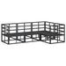 Set de canapele pentru grădină 4 pcs Negru 213 x 143 x 71 cm - WALTI WALTI