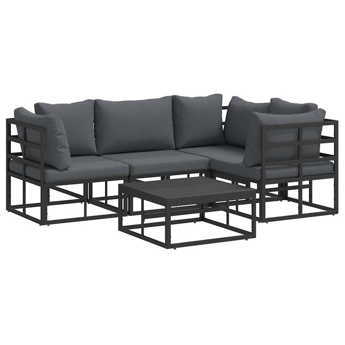 Set de canapele pentru grădină 5 pcs Negru 70 x 70 x 32 cm - WALTI WALTI
