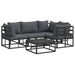 Set de canapele pentru grădină 5 pcs Negru 70 x 70 x 32 cm - WALTI WALTI