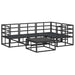 Set de canapele pentru grădină 5 pcs Negru 70 x 70 x 32 cm - WALTI WALTI