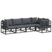 Set de canapele pentru grădină 5 pcs Negru 283 x 143 x 71 cm - WALTI WALTI