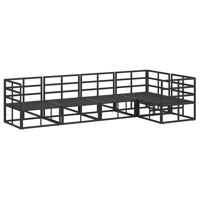 Set de canapele pentru grădină 5 pcs Negru 283 x 143 x 71 cm - WALTI WALTI