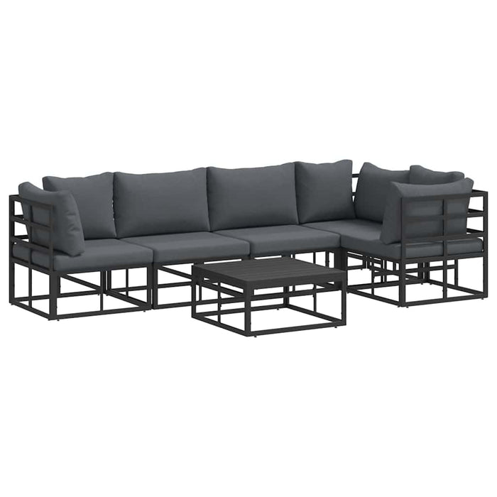 Set de canapele pentru grădină 6 pcs Negru 70 x 70 x 32 cm - WALTI WALTI