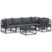 Set de canapele pentru grădină 6 pcs Negru 70 x 70 x 32 cm - WALTI WALTI