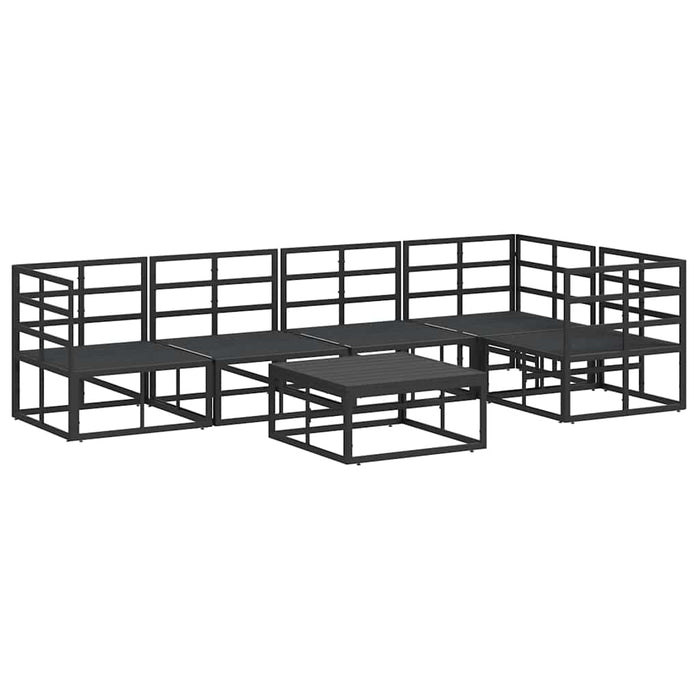 Set de canapele pentru grădină 6 pcs Negru 70 x 70 x 32 cm - WALTI WALTI