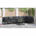 Set de canapele pentru grădină 6 pcs Negru 70 x 70 x 32 cm - WALTI WALTI