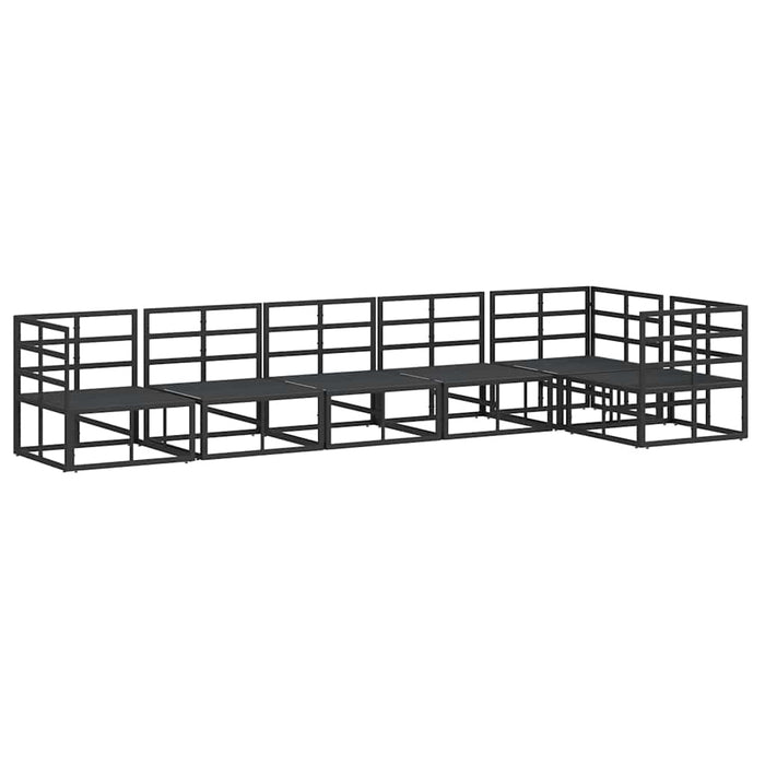 Set de canapele pentru grădină 6 pcs Negru 70 x 70 x 32 cm - WALTI WALTI