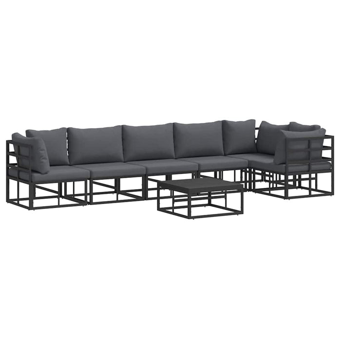 Set de canapele pentru grădină 7 pcs Negru 70 x 70 x 32 cm - WALTI WALTI