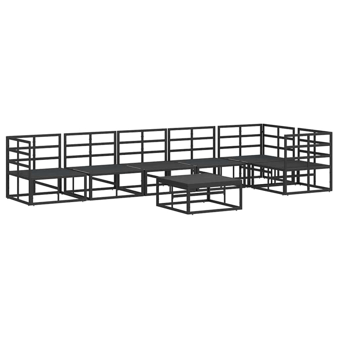 Set de canapele pentru grădină 7 pcs Negru 70 x 70 x 32 cm - WALTI WALTI