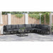 Set de canapele pentru grădină 7 pcs Negru 70 x 70 x 32 cm - WALTI WALTI