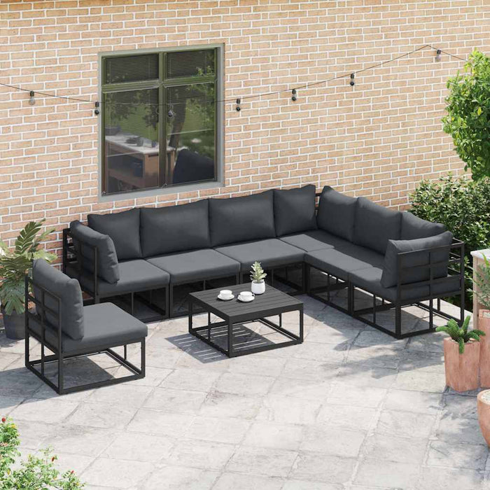 Set de canapele pentru grădină 7 pcs Negru 70 x 70 x 32 cm - WALTI WALTI