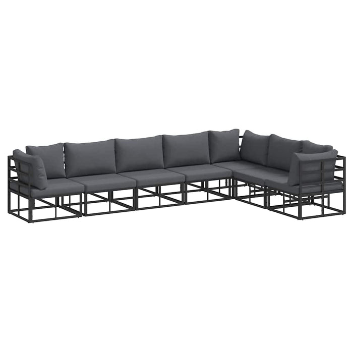 Set de canapele pentru grădină 7 pcs Negru 70 x 70 x 32 cm - WALTI WALTI